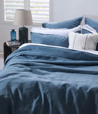Laundered Linen Tassel Pillowcover Set Ocean