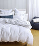 Laundered Linen Duvet Set White