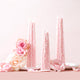 Peony Rose Icicle Candles - Pink - NZ Made - Plant & Beeswax