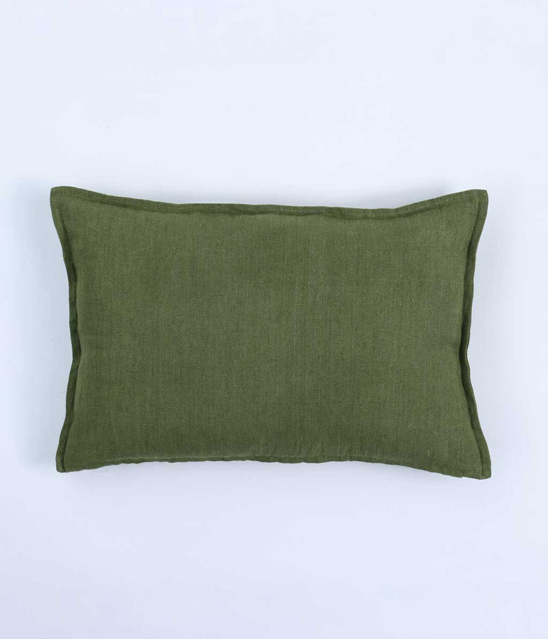 Linen Cushion Cover Leaf