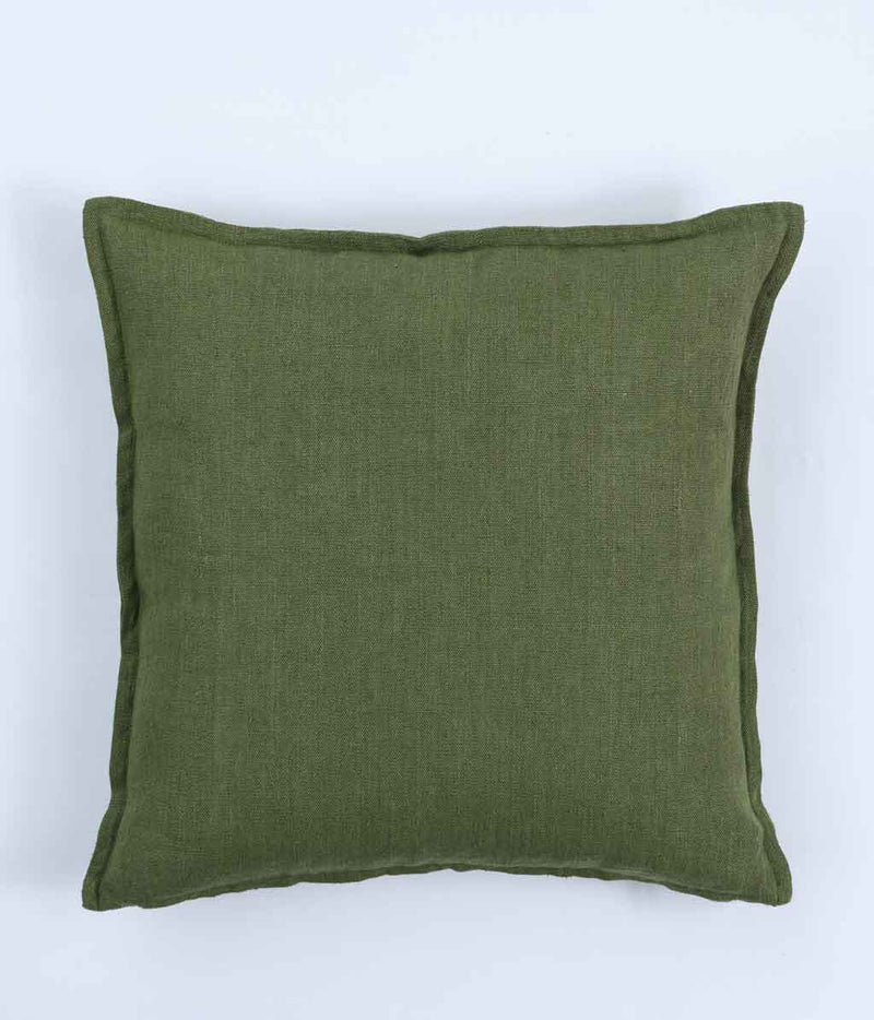 Linen Cushion Cover Leaf