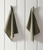 Linen Tea Towel Set 2 Olive