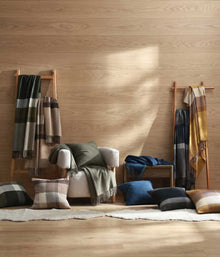 Lodge Lambswool Throw Indigo