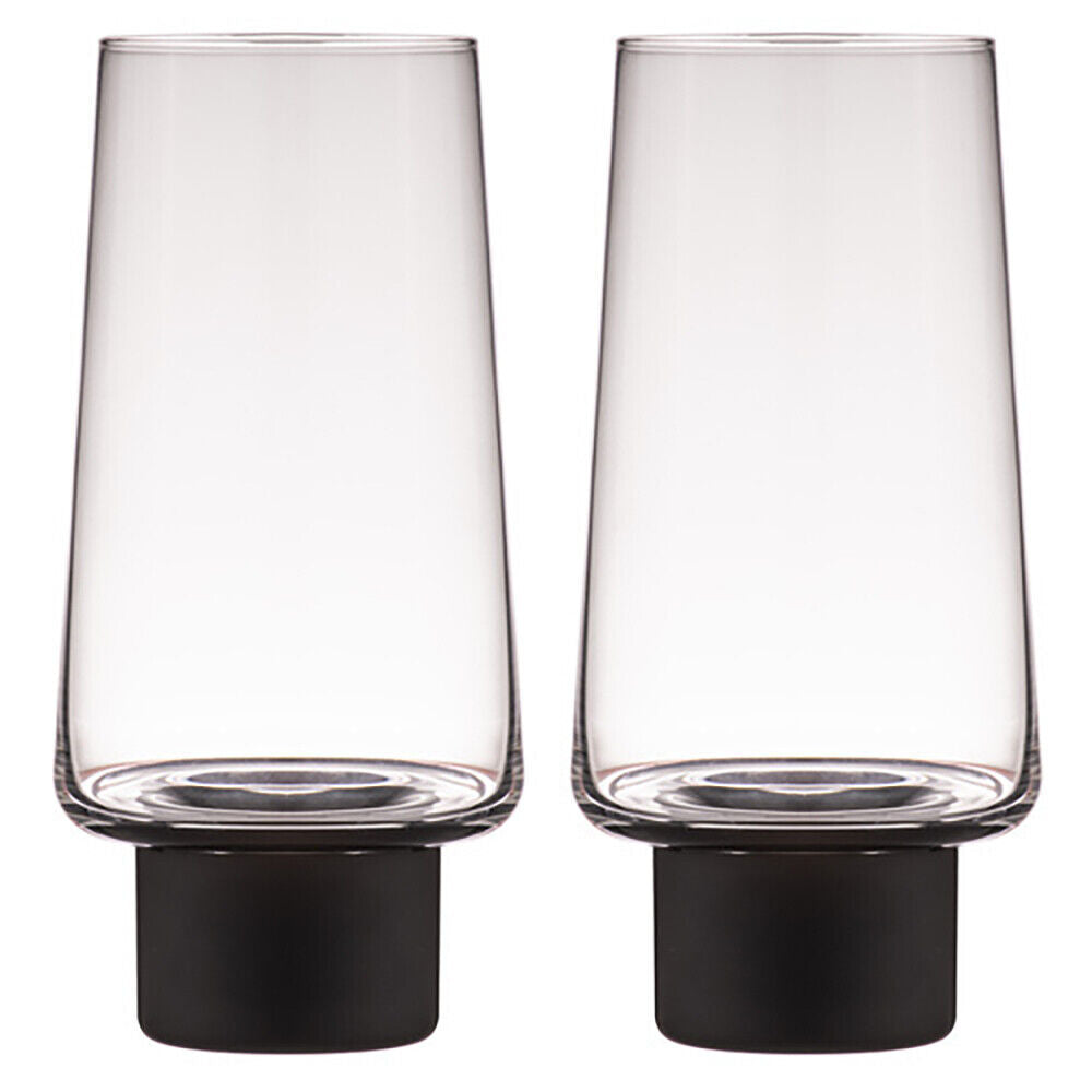 Aurora Clear Matte Black 2Pk Highball Tumbler