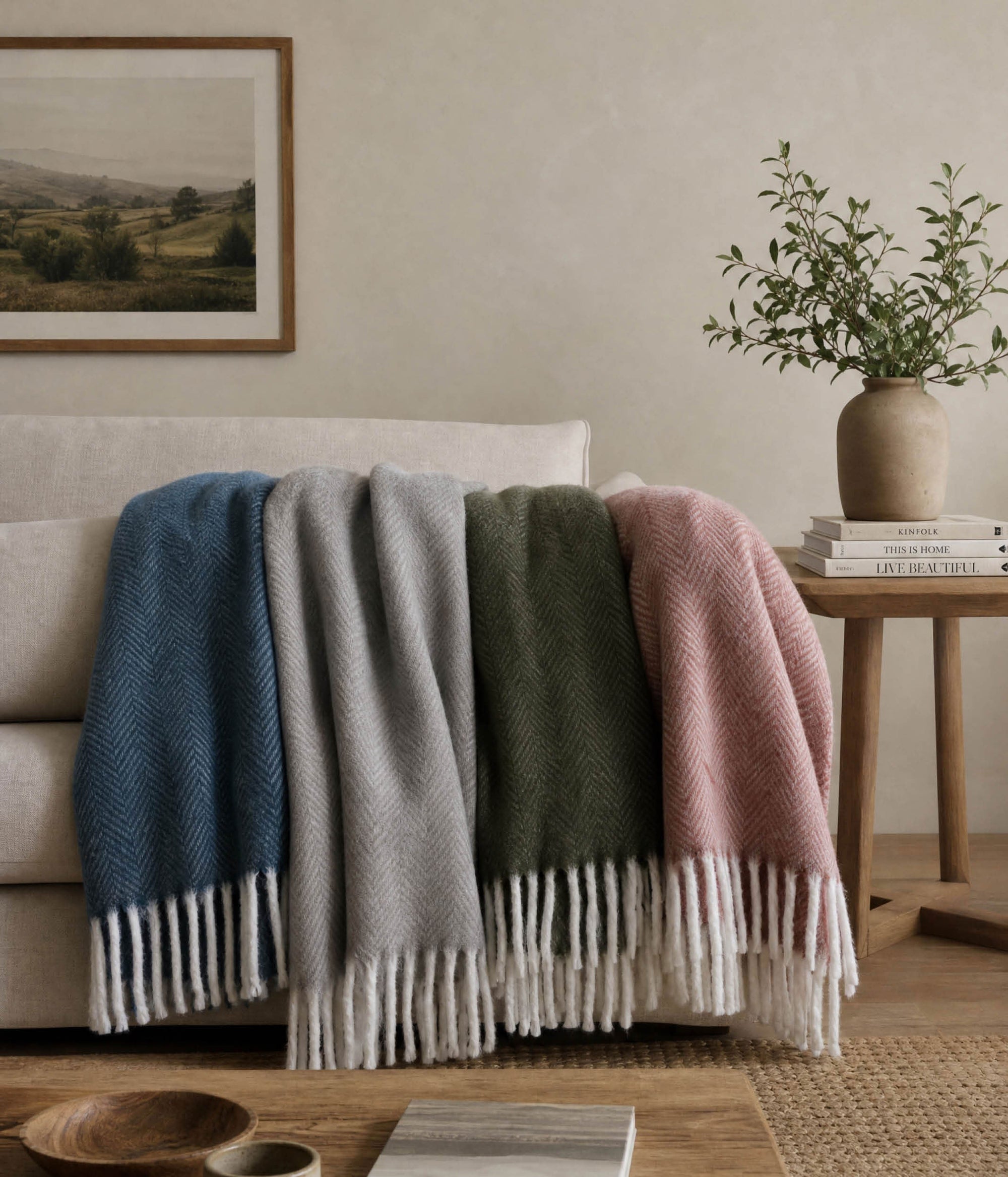 NZ Wool Throw Natural