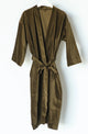 Bianca Lorenne Nokori Deep Moss Housecoat - Soft Cotton Linen Blend