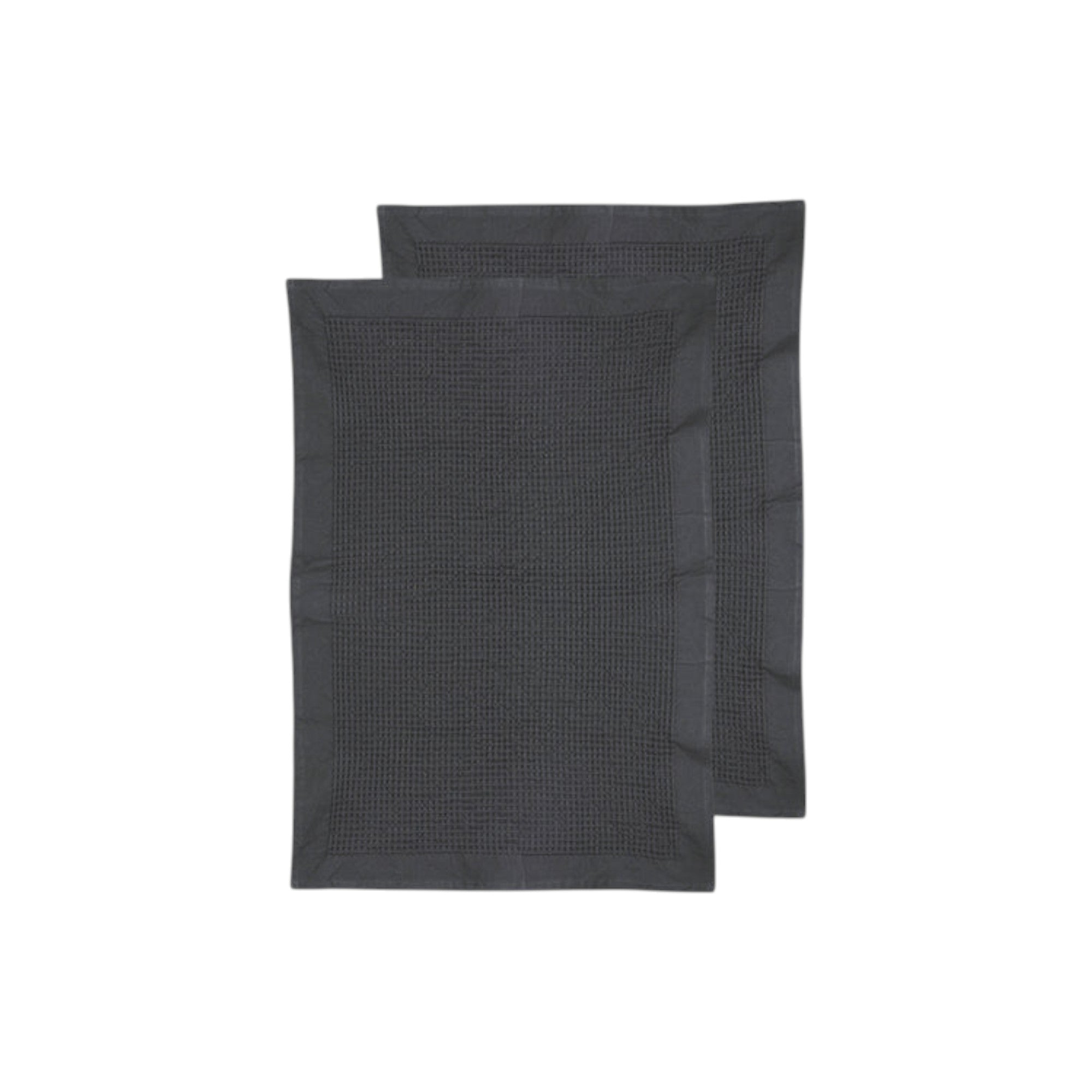 Ollie Waffle Charcoal 2Pk Kitchen Towel