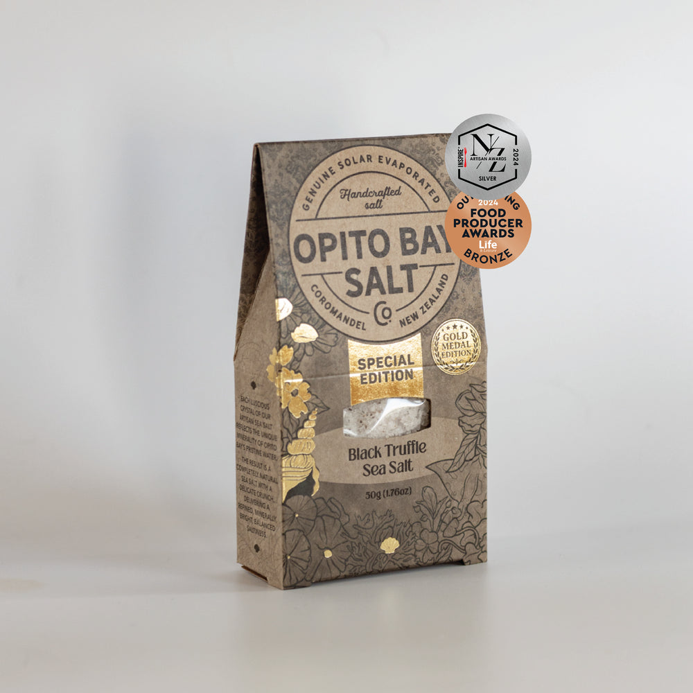 Opito Bay Salt Coromandel NZ Black Truffle Sea Salt