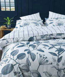 MM Linen Botanical Duvet Set - Bluestone