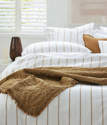 MM Linen Cape Percale Duvet Set - Ochre