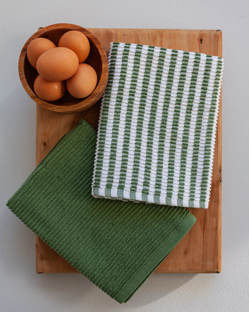 Baksana Ribbed Tea Towel - Herb