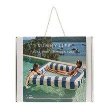 Sunnylife Luxe Twin Hammock Float - Le Weekend -Navy Stripe