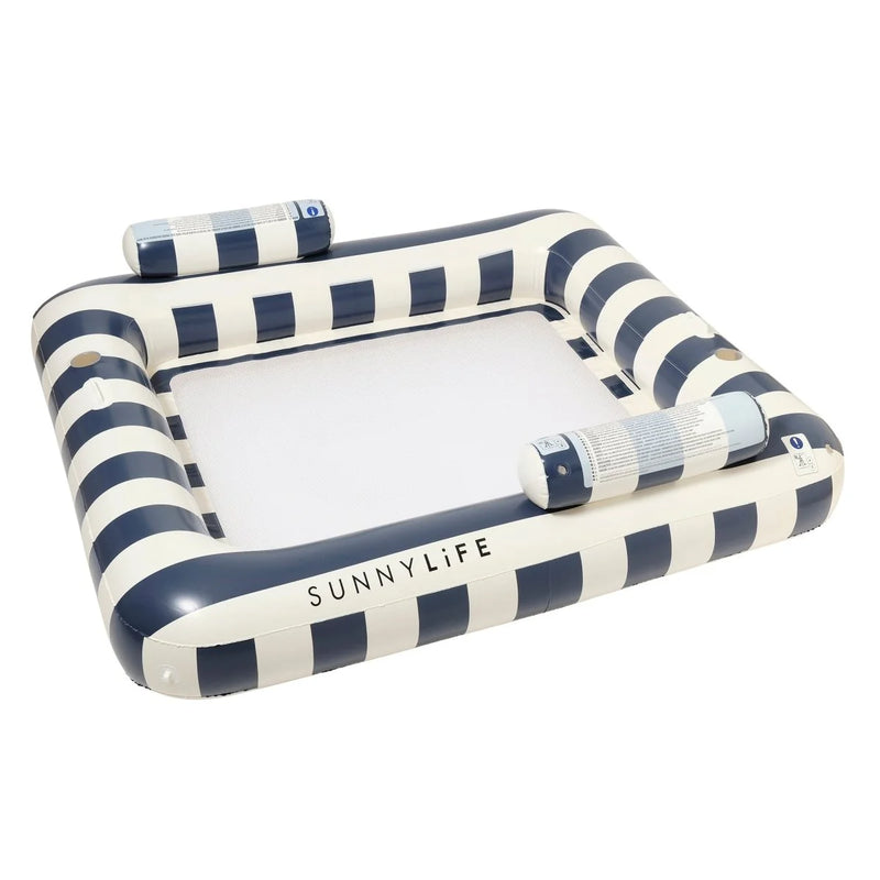 Sunnylife Luxe Twin Hammock Float - Le Weekend -Navy Stripe