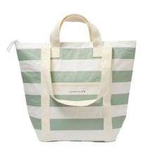 Sunnylife Light Cooler Tote - La Palma Sage Stripe