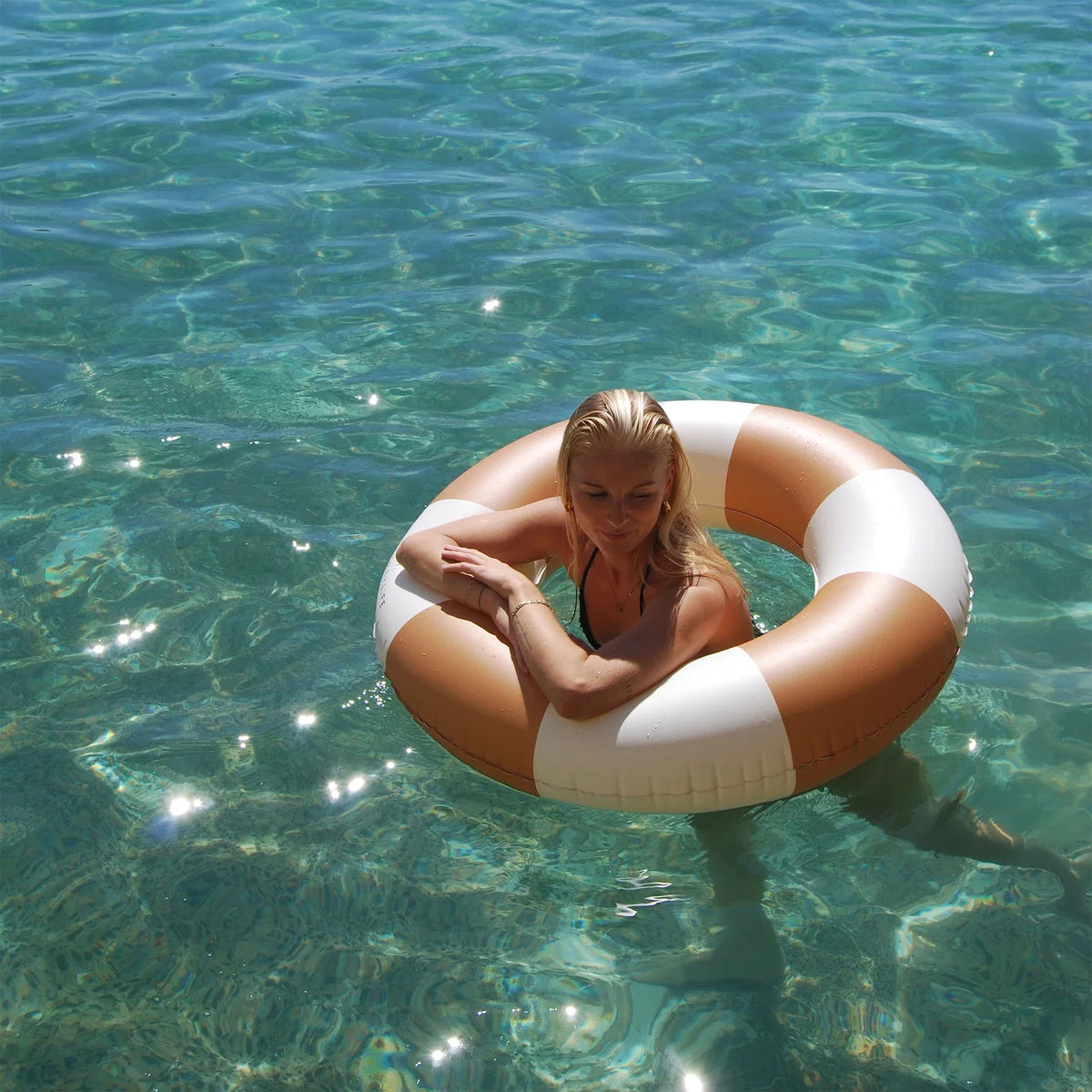 Sunnylife Slim Tube Pool Ring - Tierra Clay