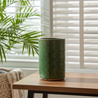 Artisan Florals Ceramic Starburst Fleur Vase - French Green