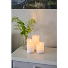 SIRIUS Sara Set of 3  Candles Warm White RECHARGEABLE - Real wax