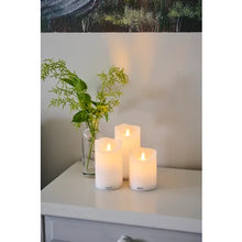 SIRIUS Sara Set of 3  Candles Warm White RECHARGEABLE - Real wax