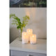 SIRIUS Sara Set of 3  Candles Warm White RECHARGEABLE - Real wax