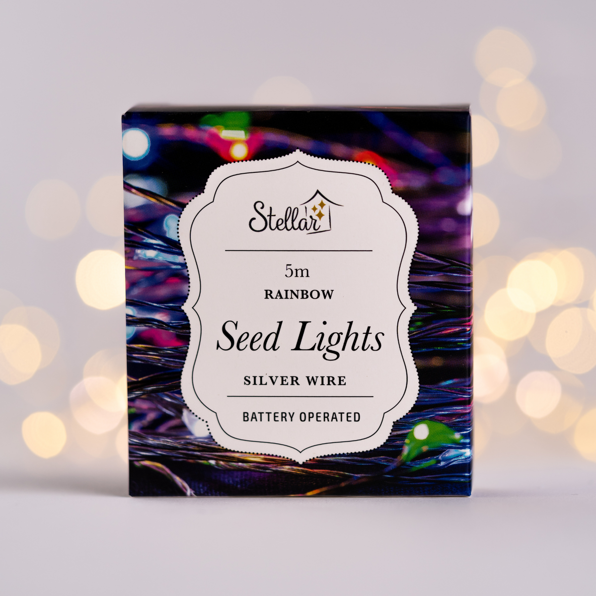 5m Silver Rainbow Battery Seed Lights