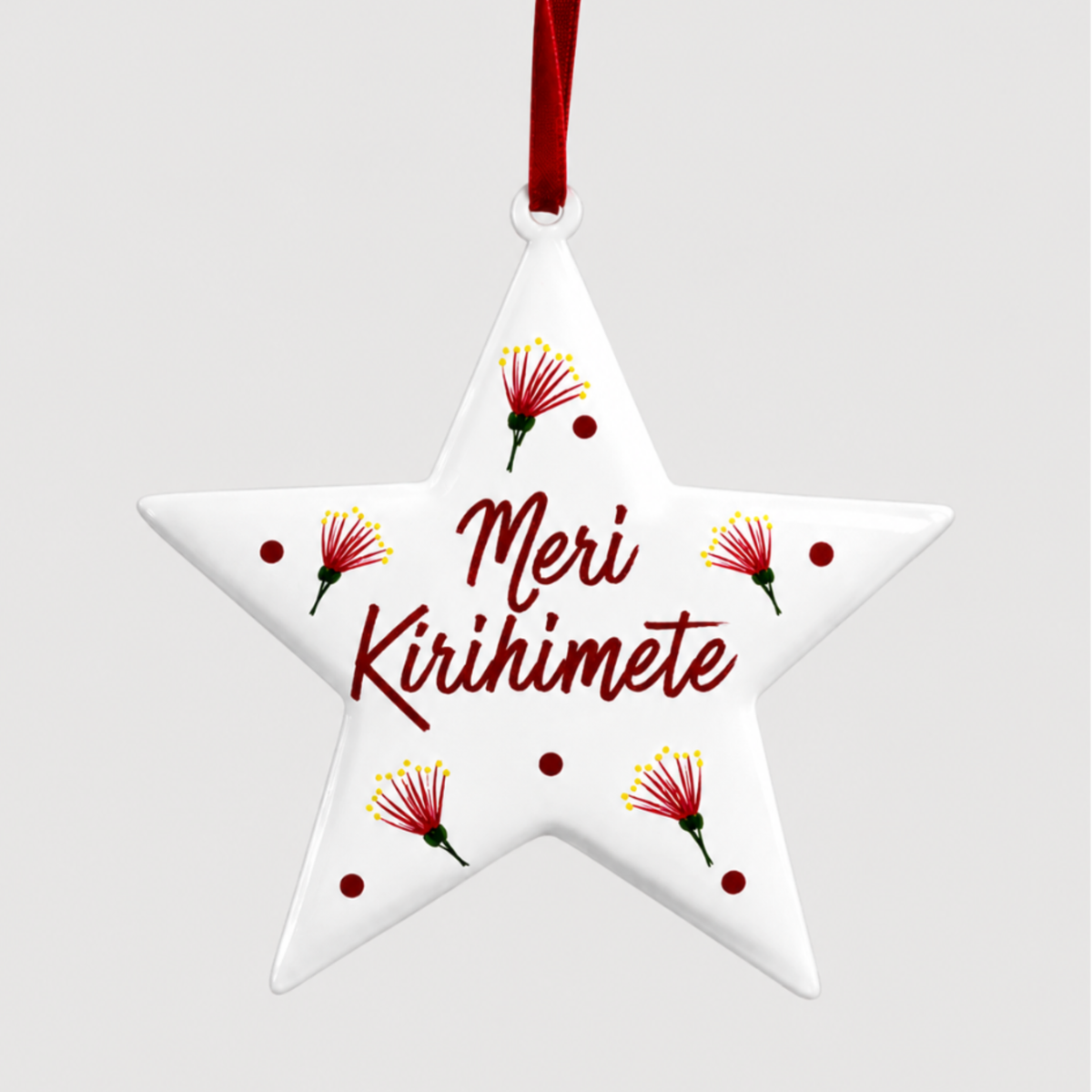 White Pohutukawa Star Christmas Decoration