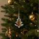 White Tree Christmas Decoration with Gold Foil