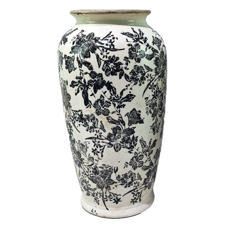 Frankly Cotton Black Floral Vase-Large