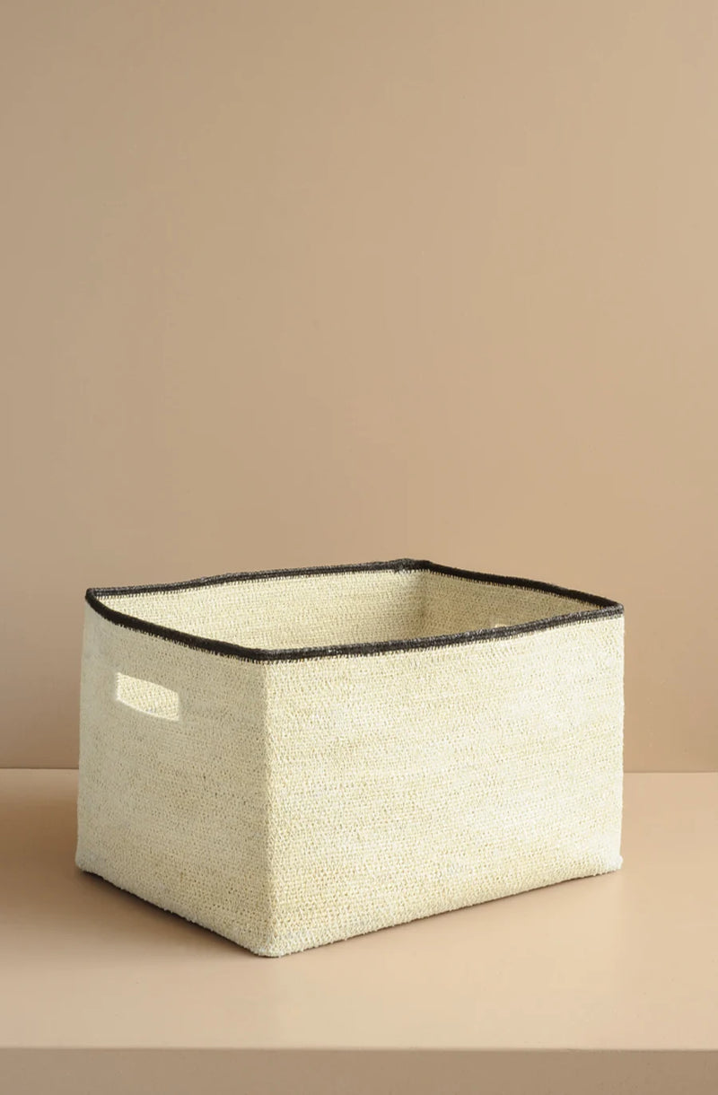 Bianca Lorenne Scatola Natural/Black Basket - Medium