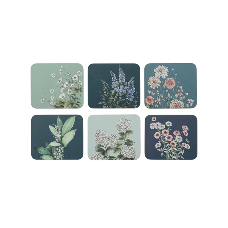 Secret Garden Blue 6Pk Coaster