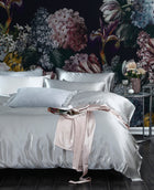 Silk Duvet Set Pewter