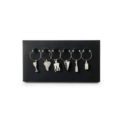 Frankly Cotton Wine Charms Set Of 6