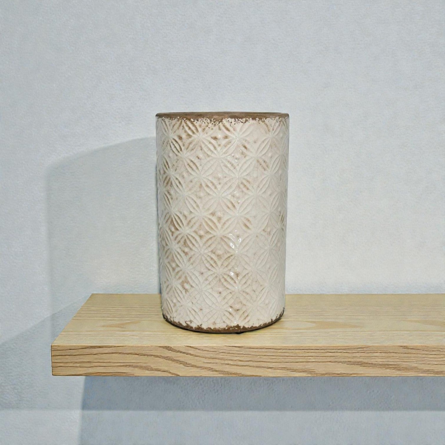 Ceramic Starburst Fleur Vase - Cream