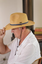 Sundaise Barry Panama Navy Band With Chin Strap