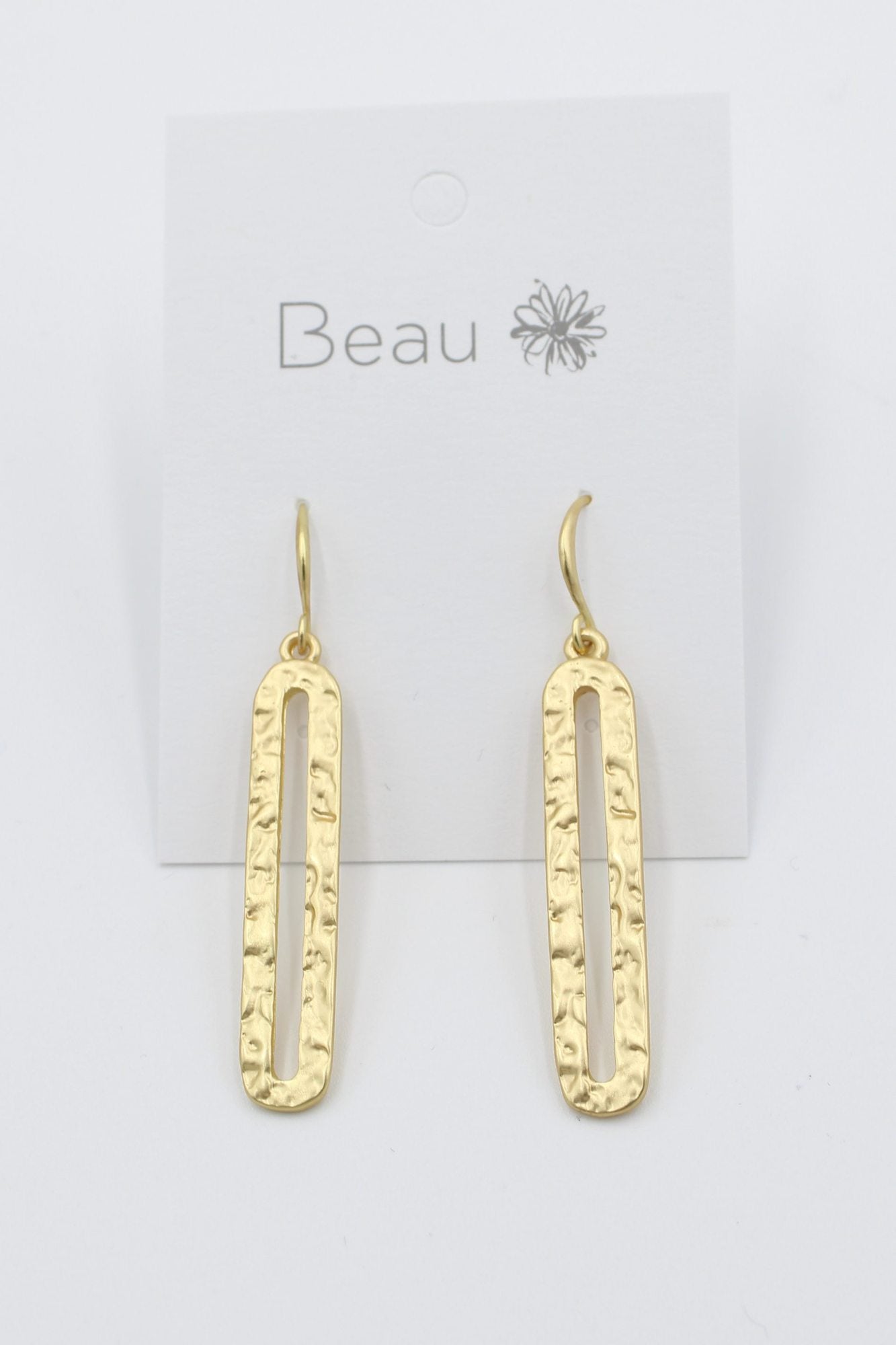 Beau  Tall Gold Earrings