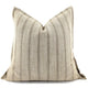 Cushion Cover -Natural / Chocolate Striped