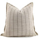Cushion Cover -Natural / Chocolate Striped