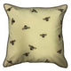 Cushion Cover - Hand Embroidered Bee - Black and Gold