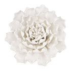Handmade White Ceramic Flower Wall Hang 15cm