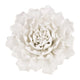 Handmade White Ceramic Flower Wall Hang 15cm