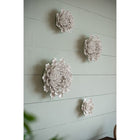Handmade White Ceramic Flower Wall Hang 15cm