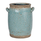 CANDIA CERAMIC VASE TURQUOISE - SMALL 20cm