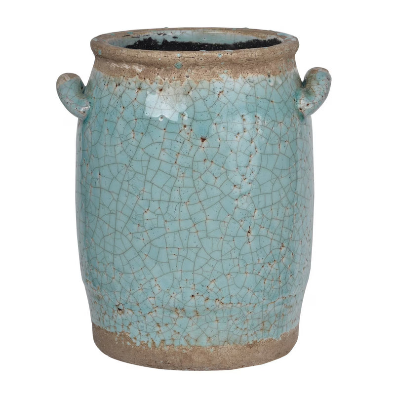 CANDIA CERAMIC VASE TURQUOISE - SMALL 20cm