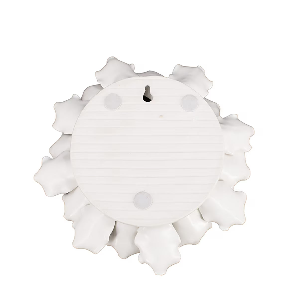 Handmade White Ceramic Flower Wall Hang  18.5cm