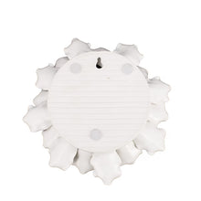 Handmade White Ceramic Flower Wall Hang  18.5cm