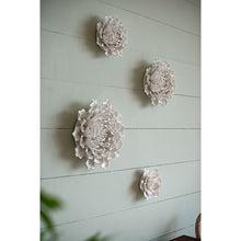 Handmade White Ceramic Flower Wall Hang  18.5cm