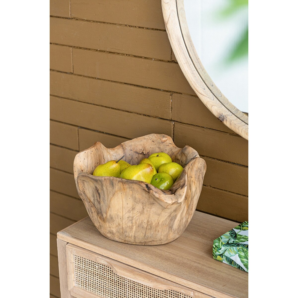 Organic Teak Bowl - 35cm
