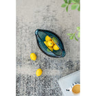 Belling Blue Glass Bubble Bowl - 29cm