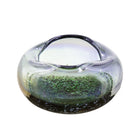 Handmade glass bowl vase with curved edge 21cm