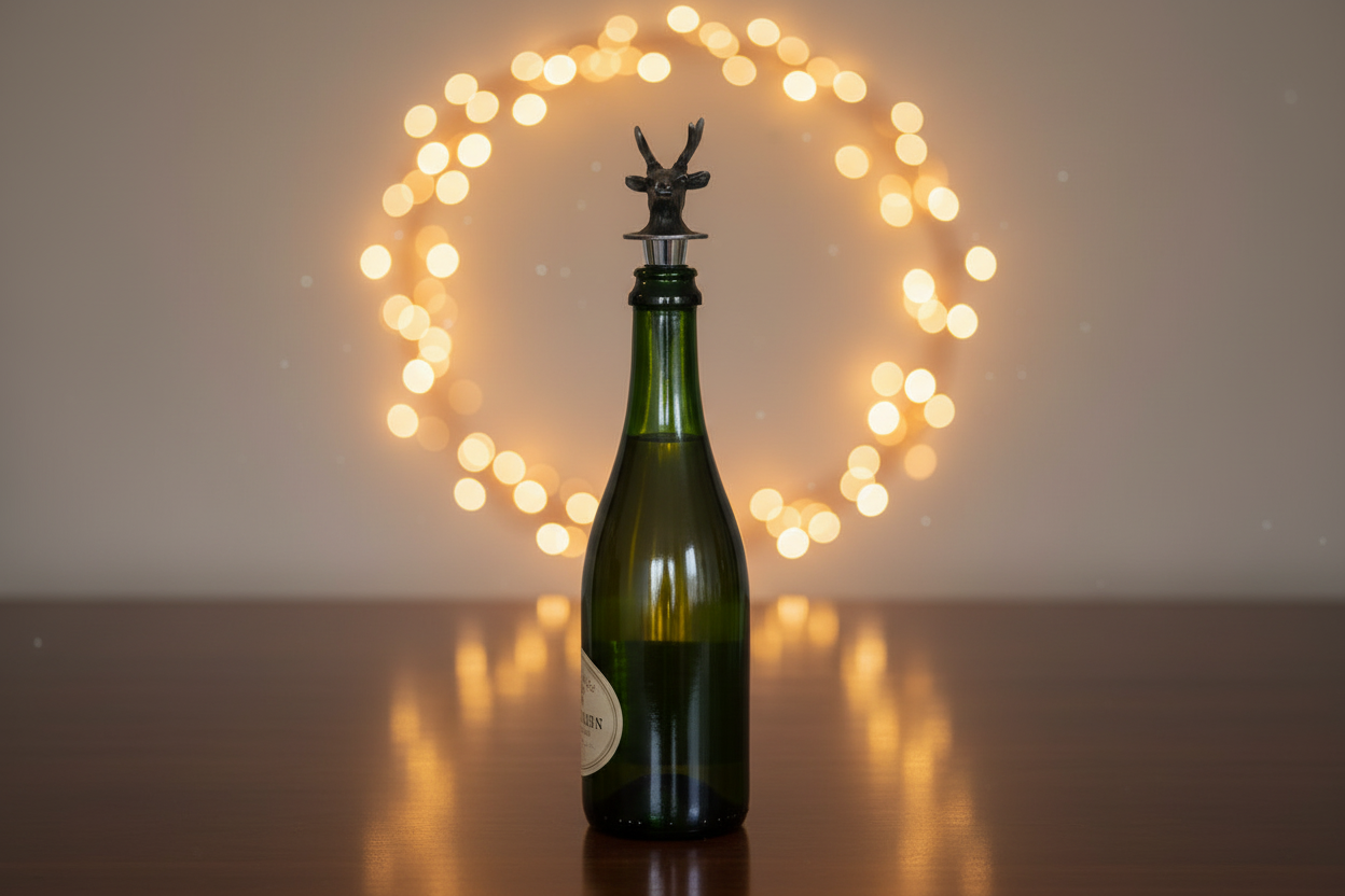 Deer Bottle Stopper - Pewter Finish 15.5cm