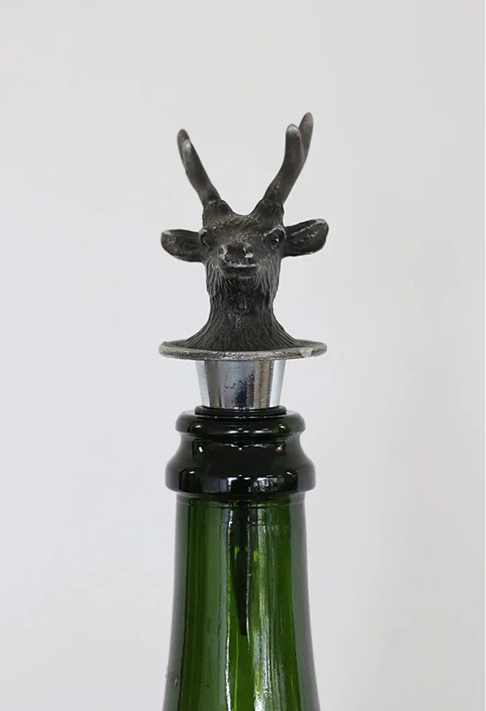 Solid Iron Deer Bottle Stopper 